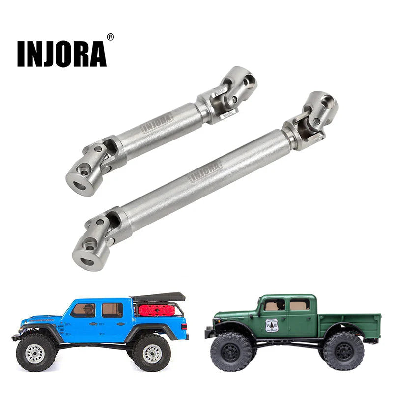INJORA Stainless Steel Drive Shafts with D Shaped Gladiator