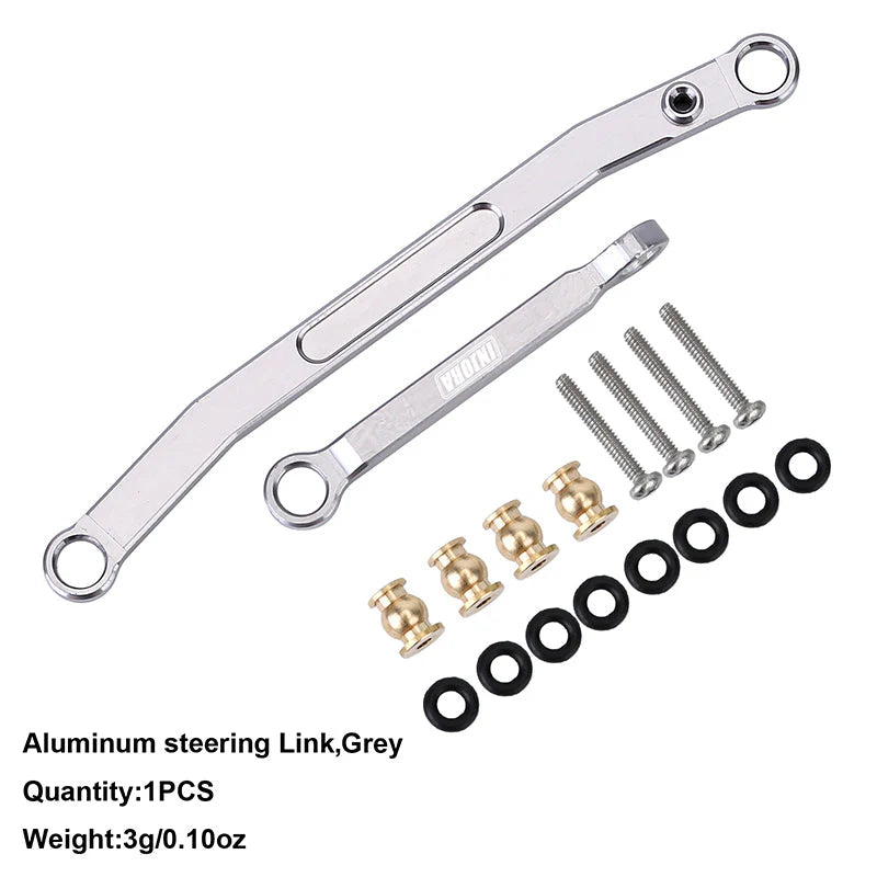 INJORA CNC Aluminum Steering Links Grey