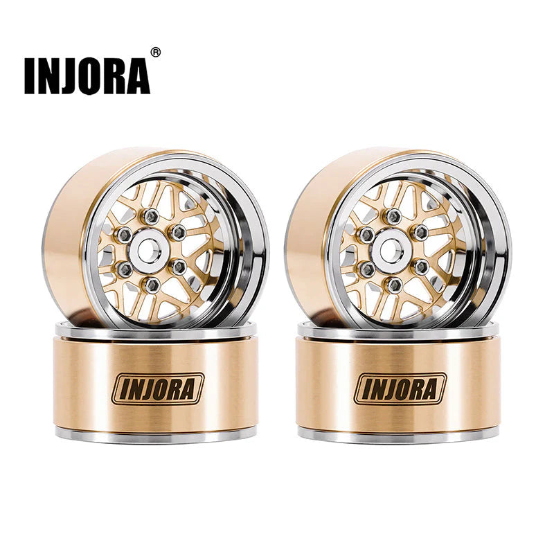 INJORA 1.0" ModuWheel Brass & Aluminum Beadlock Wheels BBS
