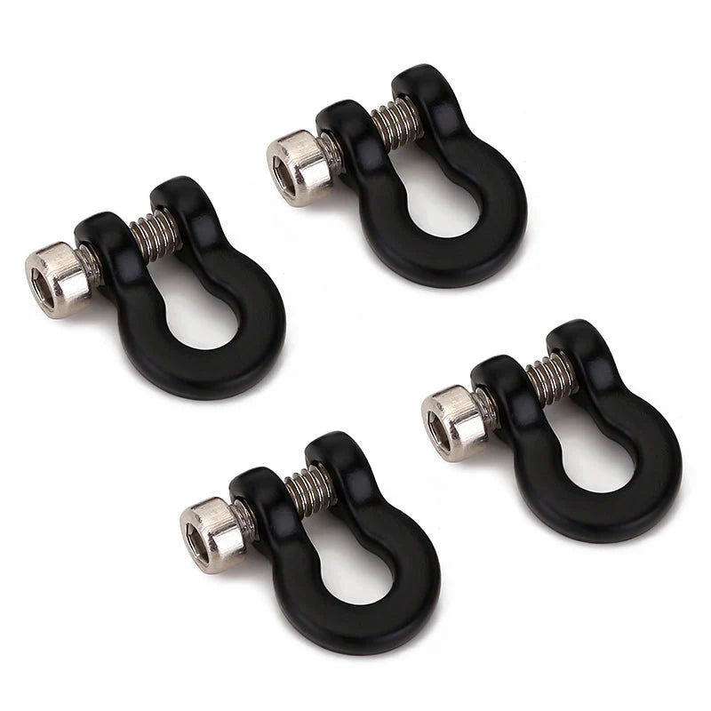 INJORA D Rings Tow Hooks with M2 Screws Black