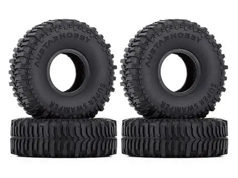 INJORA 1.0" 6mm Soft Super Swamper Mud Tires AX2430