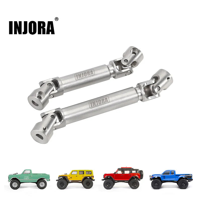 INJORA Stainless Steel Drive Shafts with D Shaped JLU C10