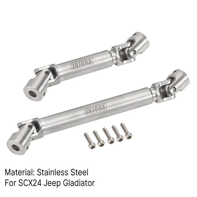 INJORA Steel Center Drive Shafts Gladiator Stainless