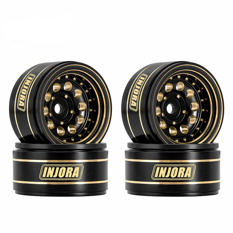 INJORA 1.0" Brass Beadlock Wheel 39g Black