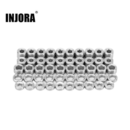 INJORA 50PCS M1.4 M2 Flat Stainless Steel Washers Spacers