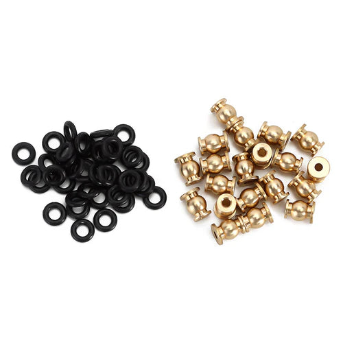 INJORA 20PCS Aluminum / Brass Joint Balls Pivot Balls Gold
