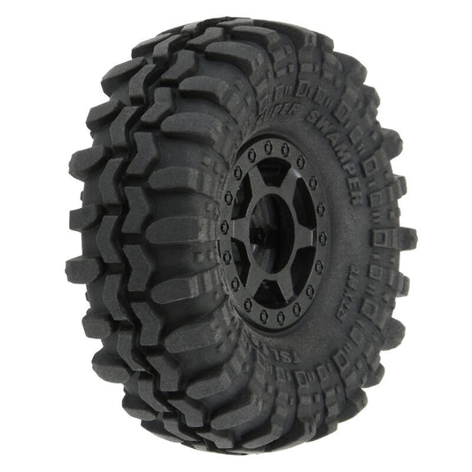 Proline Interco Super Swamper 1.0" Tires Mounted Black Holcomb (4)