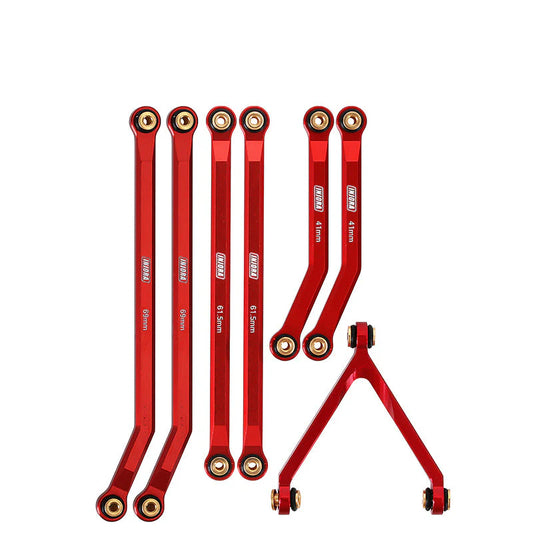 INJORA 7pcs High Clearance Links Deadbolt Red