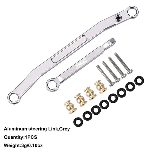 INJORA CNC Aluminum Steering Links Grey