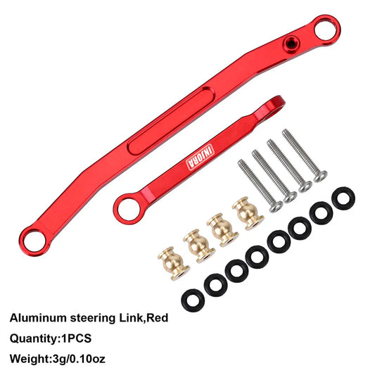 INJORA CNC Aluminum Steering Links Red