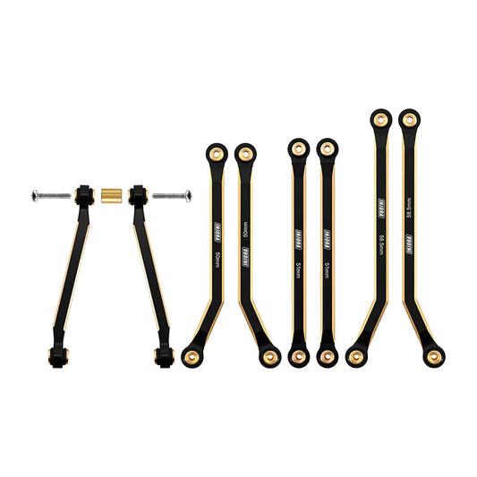 INJORA 8PCS Heavy Brass High Clearance Link Set JLU C10 Black