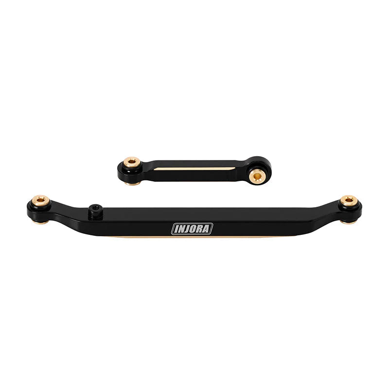 INJORA 14g Heavy Brass Steering Links Black