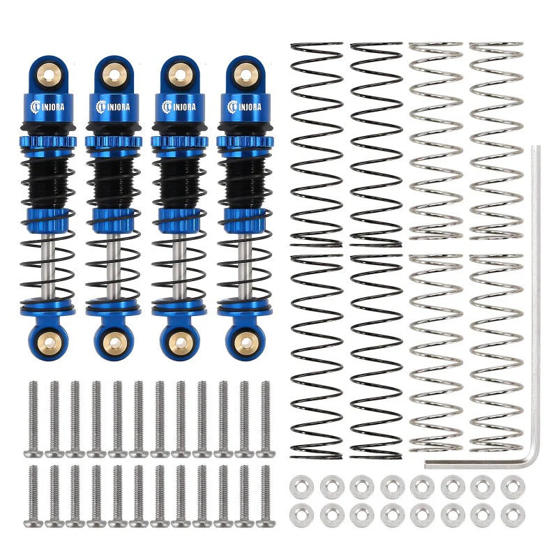 INJORA 39mm Aluminum Threaded Oil Shocks Blue