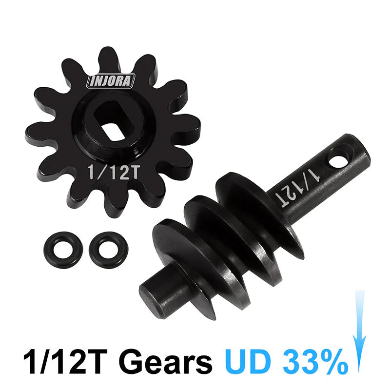 INJORA Underdrive Gears 12/1 Tooth 33%