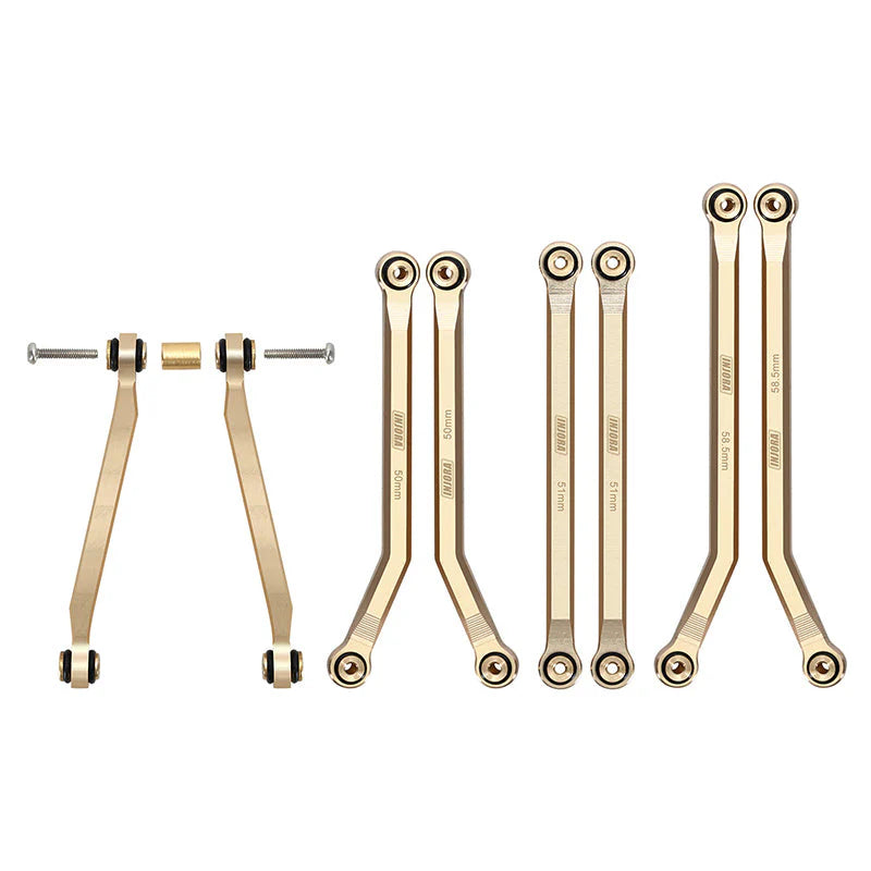 INJORA 8PCS Heavy Brass High Clearance Link Set JLU C10 Gold