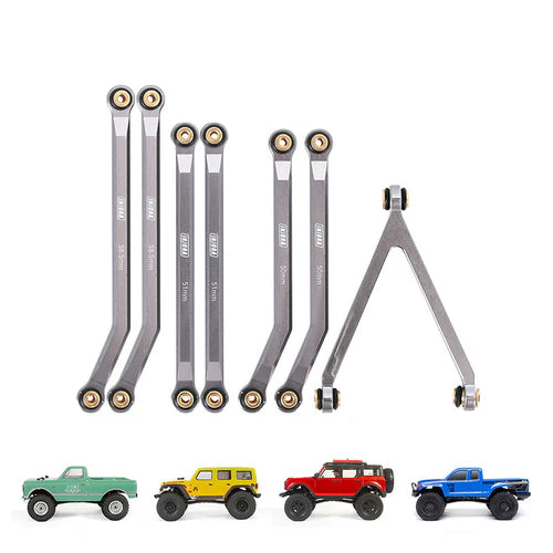 INJORA 7pcs High Clearance Chassis Links JLU C10 Grey