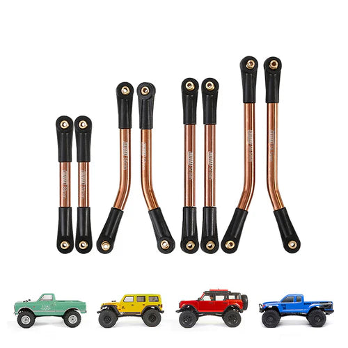 INJORA 8PCS Stainless Steel High Clearance Links Bronze